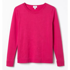 J.Crew Pink Cotton Sweater Women’s Medium Crew Neck Long Sleeve Pullover Classic